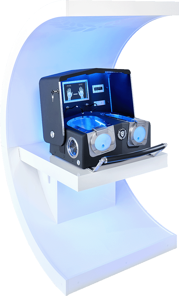 Frau bei Alpha Cooling® Anwendung